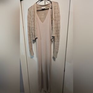 Elegant Cream Knit Dress
